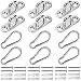 BELLE VOUS Edelstahl Ösen (6er Pack) - Schwerlast Deckenhaken mit Schrauben - Wand/Deckenhalterung Haken für Hängende Blumentöpfe, Laternen und Garten Dekorationen