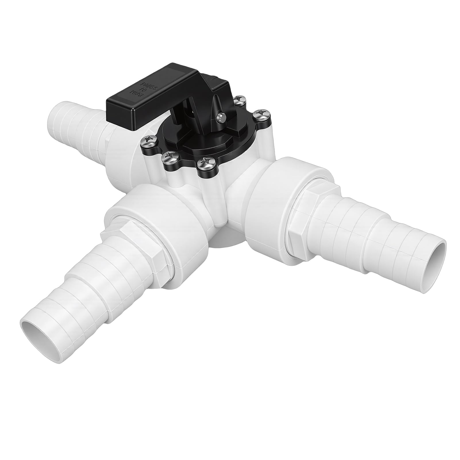 Fockety Valvola Deviatrice a 3 Vie per Piscina, Attacco Filettato Femmina | Kit di conversione del tubo dell\'acqua a 3 vie, con compatibilità con la valvola , per sistemi di filtraggio della piscina