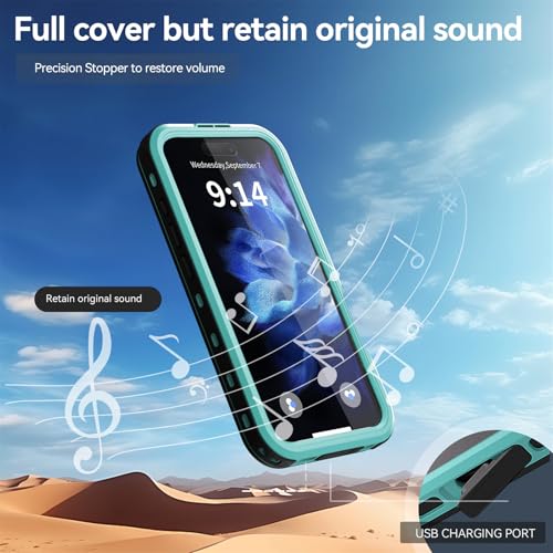 Coque étanche iPhone 16 Pro Max MagSafe transparent bleu - 6