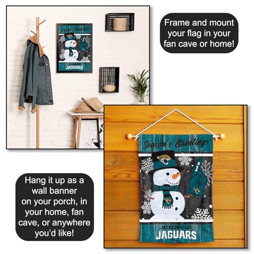 Drapeau Jacksonville Jaguars d'hiver de jardin imprimé double face