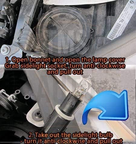 MCK Auto  H6W Bax9S LED Canbus Bulbs Sidelight White Very Bright and Without Errors Compatible with F30 F31 F34 320d 320i 328i 335i - EB4L1  Transform Your Ride