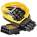 JacobsParts PCI Express Power Splitter Cable 8-pin to 2x 6+2-pin (6-pin/8-pin) 18 AWG