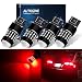 AUTOGINE 4 X Super Bright 9-30V 7440 7441 7443 7444 992 LED Bulbs 3014 54-EX Chipsets with Projector for Tail Lights Brake Lights Turn Signal Lights, Brilliant Red