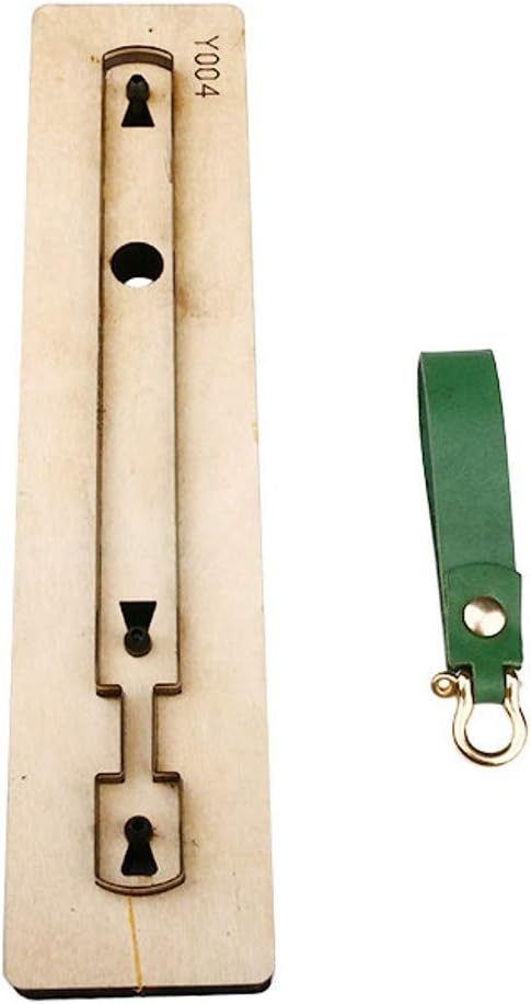 WellieSTR Leather Cutting die Leather Craft DIY Key Ring Wooden Template Knife Punching Key Chain Cutting Mould Cutter (Y004)