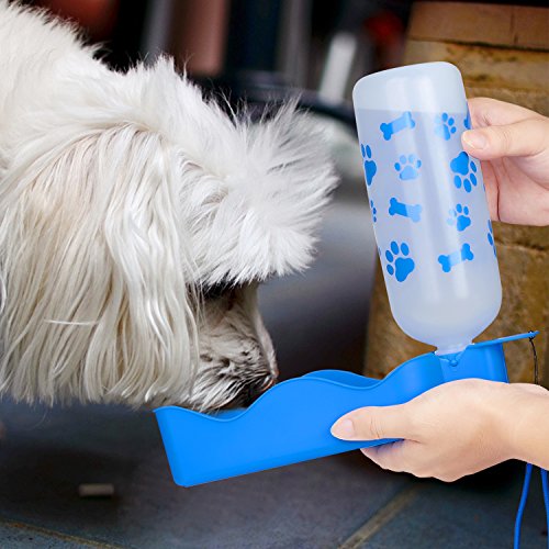 Anpetbest Dog Water Bottle 325Ml/11Oz 650Ml/22Oz Portable Dispenser Travel Water Bottle Bowl For Dog Cat Small A (22Oz/650Ml) #TOP2