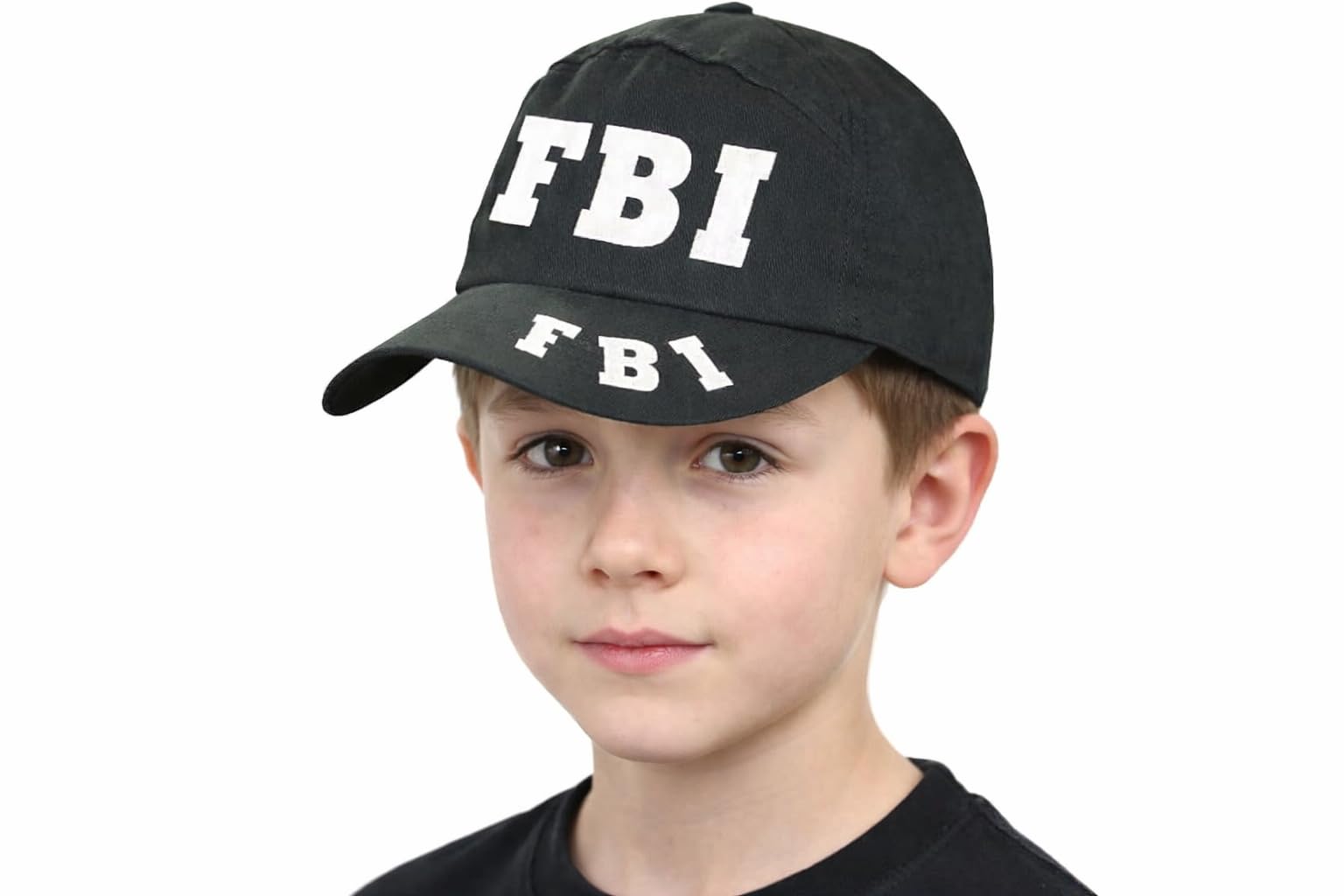 NuJake Children's FBI SWAT Police Themed Baseball Caps Kids Law Enforcement (UK, Age, 5 Years, 10 Years, Black, FBI)