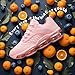 Luogoks Womens Walking Running Shoes Air Cushion Basketball Sneakers Fashion Tennis Breathable Sport Gym Fitness Cross Trainers Shoes Pink 7
