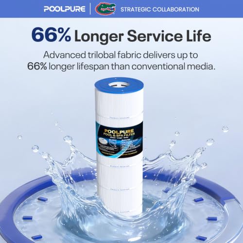 Image of POOLPURE PLF175A Pool Filter Replaces Hayward C1750, CX1750RE, PA175 | Compatible with Ultral-B4, Unicel C-8417, Filbur FC-1294, Sta-Rite PXC175, 817-0175P, 28 3 /16 inch x8 15 /16 inch, 2Pack