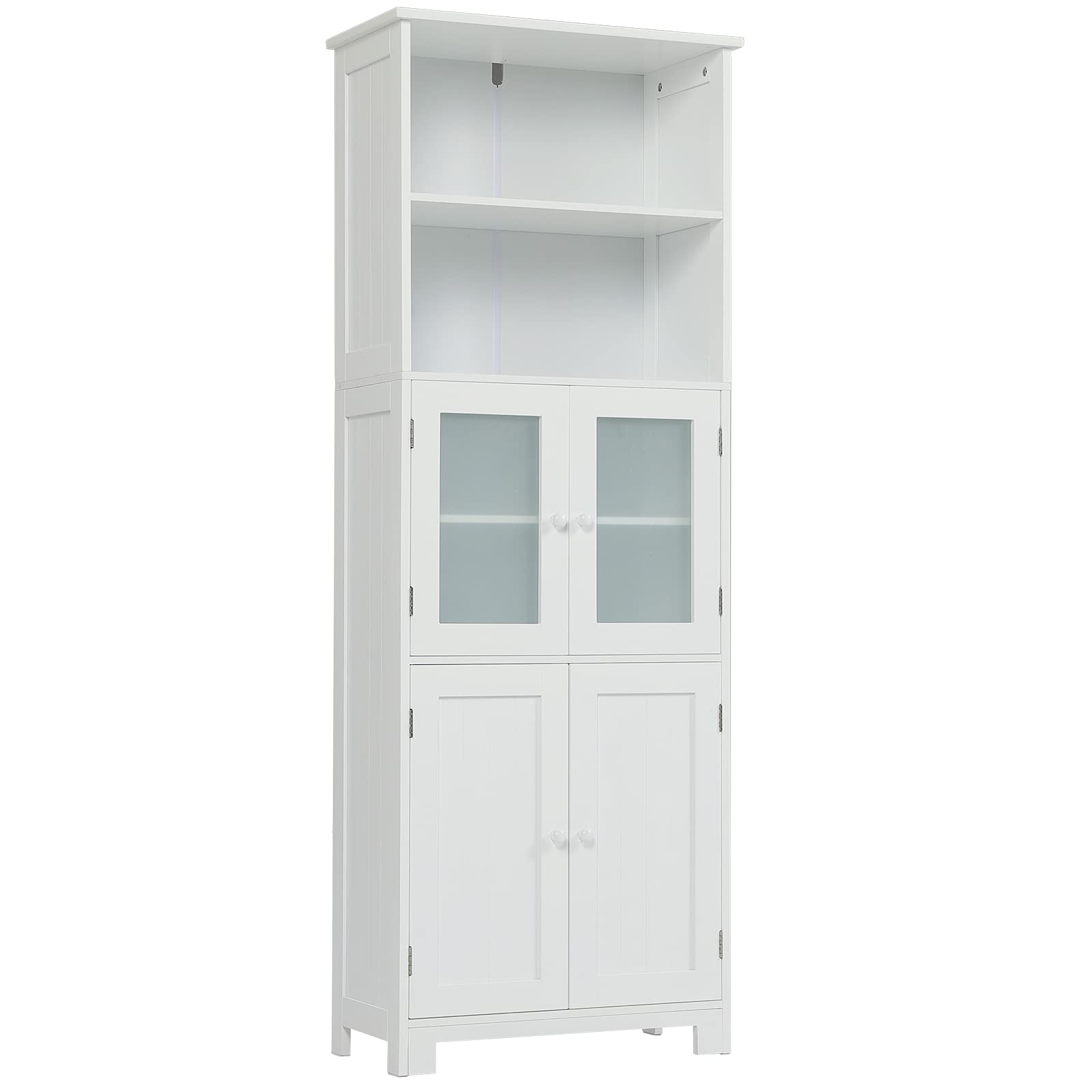 Buy Tiptiper Bathroom Storage with Glass Doors, 2 Open