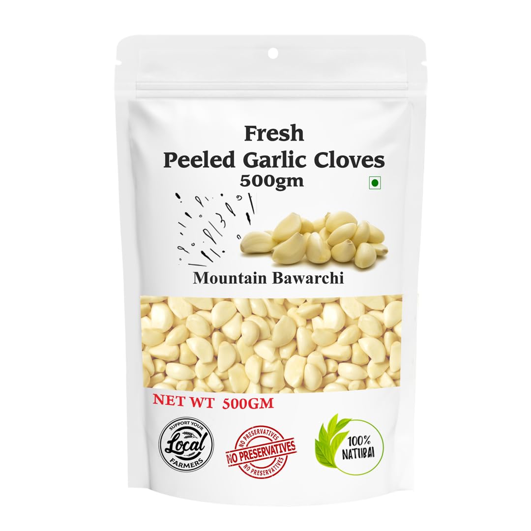 Mountain Bawarchi Fresh Peeled Garlic 500 grams | White Garlic Clove | Garlic Peeled 500 grams, Pack of 1 (B0C4LTY2QP) Amazon Price History, Amazon Price Tracker