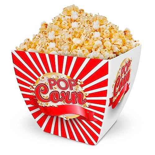 Tradineur - Bol de palomitas cuadrado 'Pop Corn' - Fabricado en Plástico - Recipiente reutilizable para cine en casa - Capacidad de 5,5 Litros - Color Aleatorio