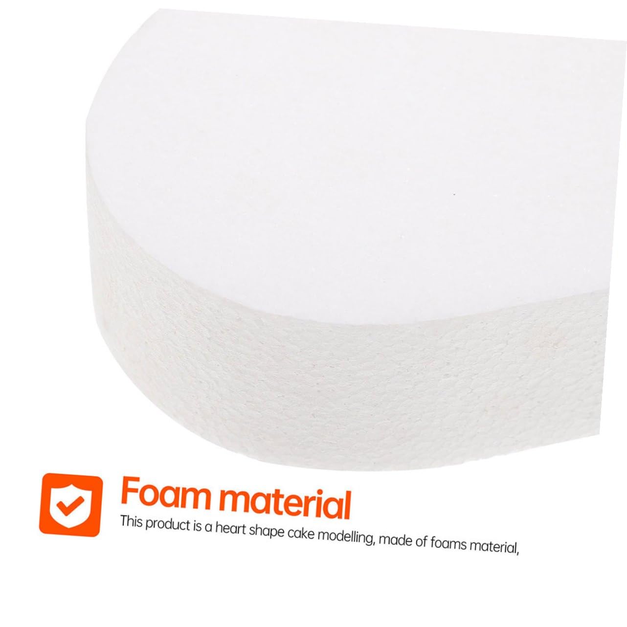 Toyvian 2 Pièces Modèle de Gâteau Cœur Mousse Décoratif et Réutilisable pour Mariage Accessoire Pâtisserie Léger et Sûr pour Entraînement et Décoration