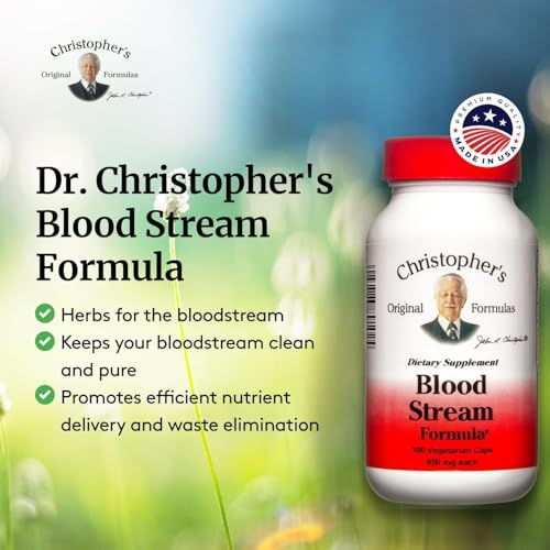 Image of Christopher's Original Formulas Blood Stream Formula - Blood Circulation Supplements - Supports Vein Elasticity, Clean & Pure Bloodstream
