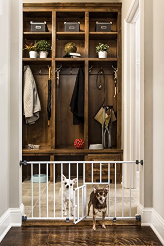 Carlson Pet Products MINI Expandable Extra Wide Pet Gate with Small Pet Door (916006), White, 18-31 inches - Image 3