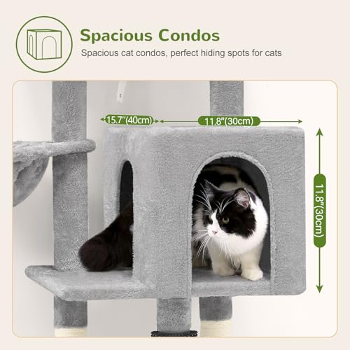 Globlazer F46B Cat Tower For Indoor Cats | 46-Inch Sturdy Cat Condo For Large Big Multi-Cats With Multiple Platforms thumb #2