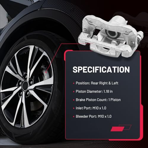 Image of BDFHYK 19-B3457 19-B3456 Rear Disc Brake Caliper Assembly Compatible with Hyundai Elantra 2007 2008 2009 2010 2.0L L4, GAS 2pcs