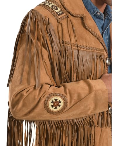 Scully Men's Fringed Suede Leather Coat Tall Buck Tan 48 REG4