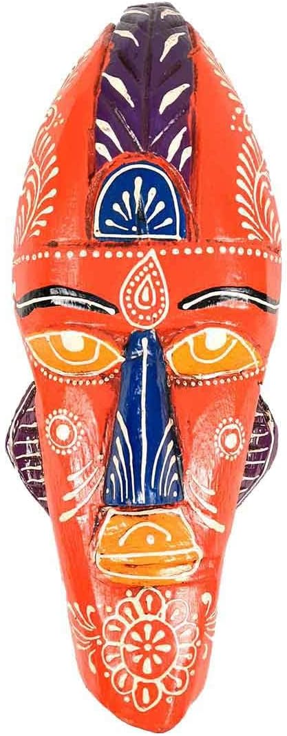 RK_Enterprises African Egyptian Face Hanging | Wall Mask Nazar Face for Entrance & Living Room | Tribal Masks for House, Door,Hall-Way, Balcony Decoration -12 Inch