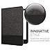 kwmobile Case Compatible with Amazon Kindle Paperwhite (2024)/Colorsoft - PU Leather and Canvas e-Reader Cover - Anthracite/Black