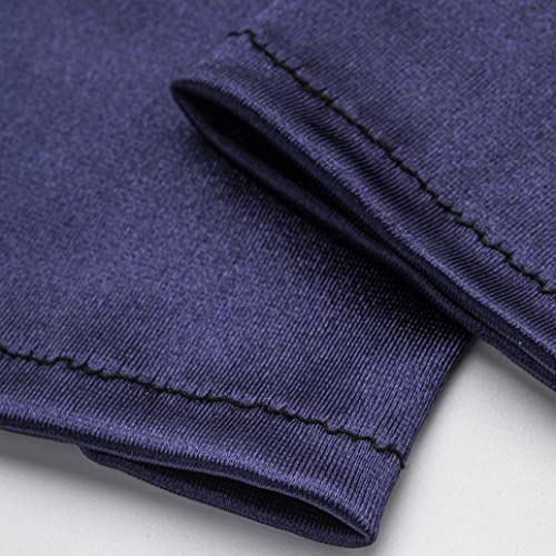 Guantes largos de satén azul BABEYOND estilo ópera de 38 cm 5