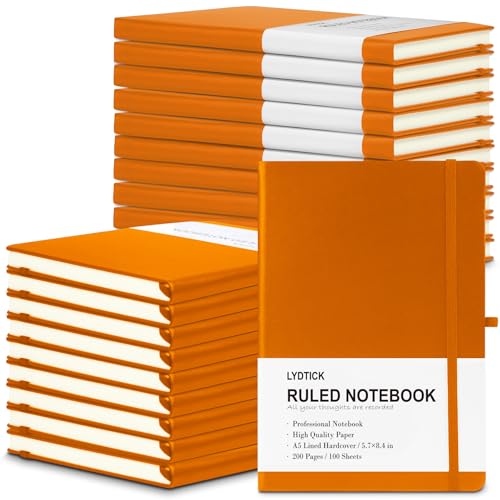 Diarios rayados de tapa dura premium en pack de 20 cuadernos universitarios de 200 páginas