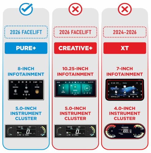 Image of SPARTAN SHIELD [2 PACK] Screen Guard For TATA TIAGO EV 2026 Facelift || Pure+ || 8 Inch Infotainment Touchscreen + 5 Inch Instrment Cluster Protector | Anti Scratch | Water Resistant | HD Clear | High Touch Sensitivity | TataTiago Car Display Accessories 2026 [Not Tempered Glass]