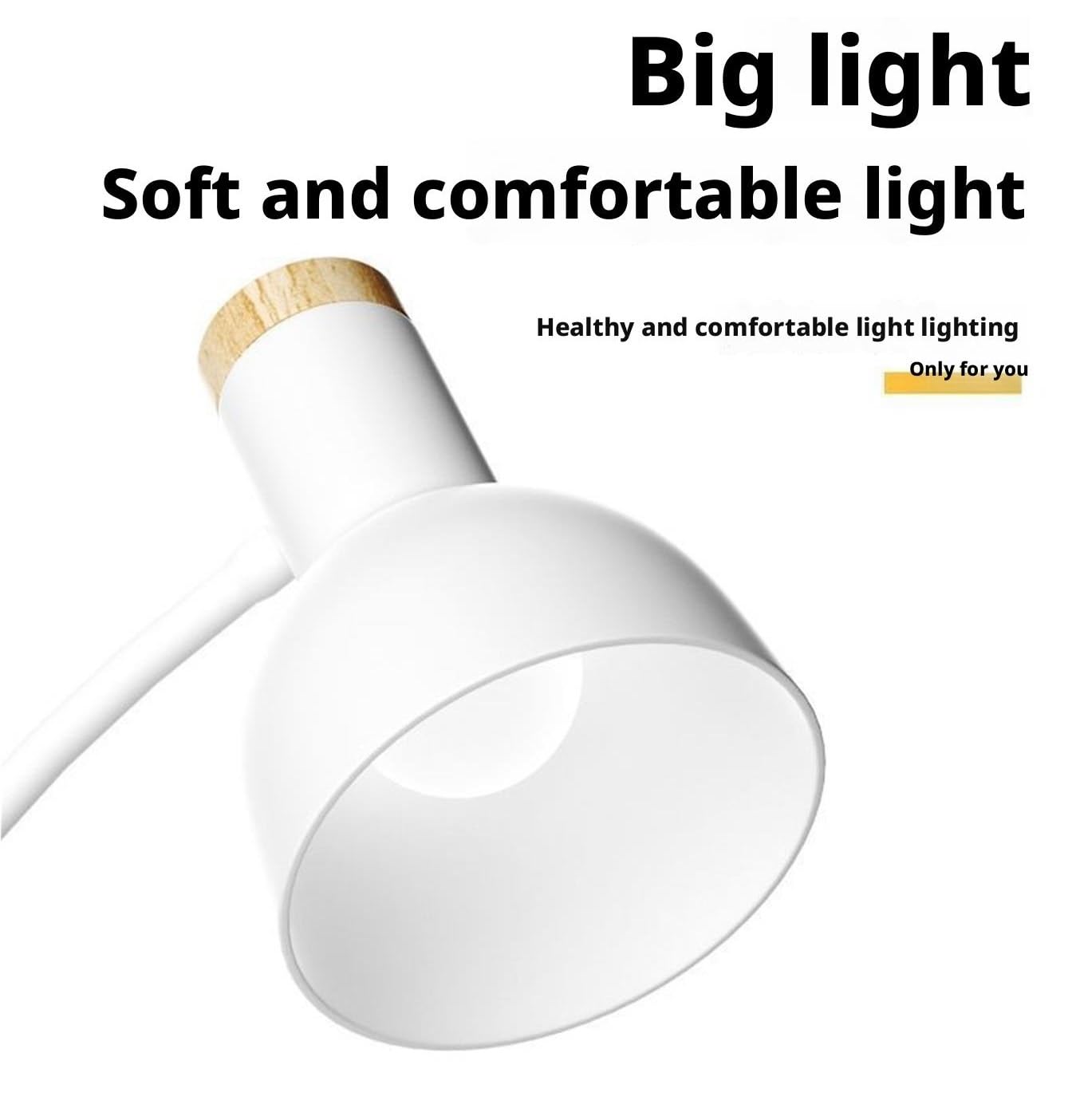 Lampy Biurkowe Pielęgnacji Regulowana Lampa Stołowa Z Podstawą Drewnianą, Wtyczką I Przełącznikiem Przyciskowym, Bez Żarówki Lampa Nauki Oczu