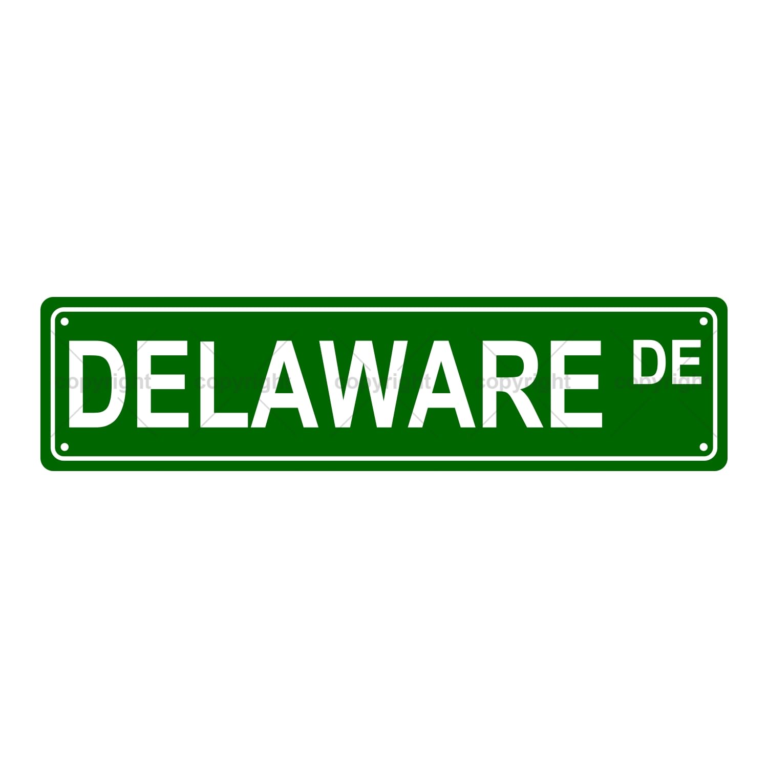 Delaware DE American States and Territories Metal Tin Street Sign Bar Cafe Garage Cave Home Room Wall Bathroom Farmhouse Garden Porch Patio Decor,4x16 Inch
