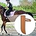 rockible Horse Flag Carrier Adjustable Strap Saddles Accessories,PU Leather Flags Pouch Flag Boot Holder for Family Friends Training