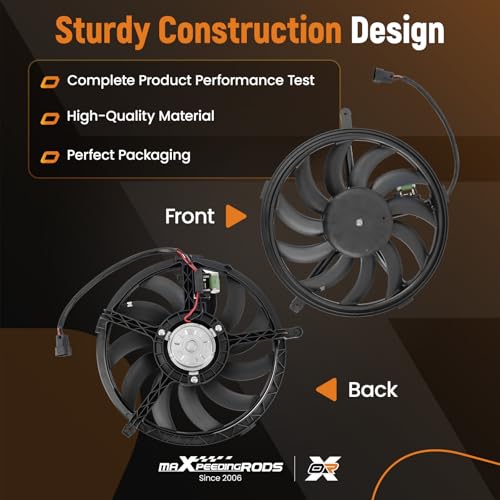 Image of maXpeedingrods 3 Pins Engine Radiator Cooling Fan Assembly for Mini Cooper S 2009-2011 Replacement 17422752632 622560 621508