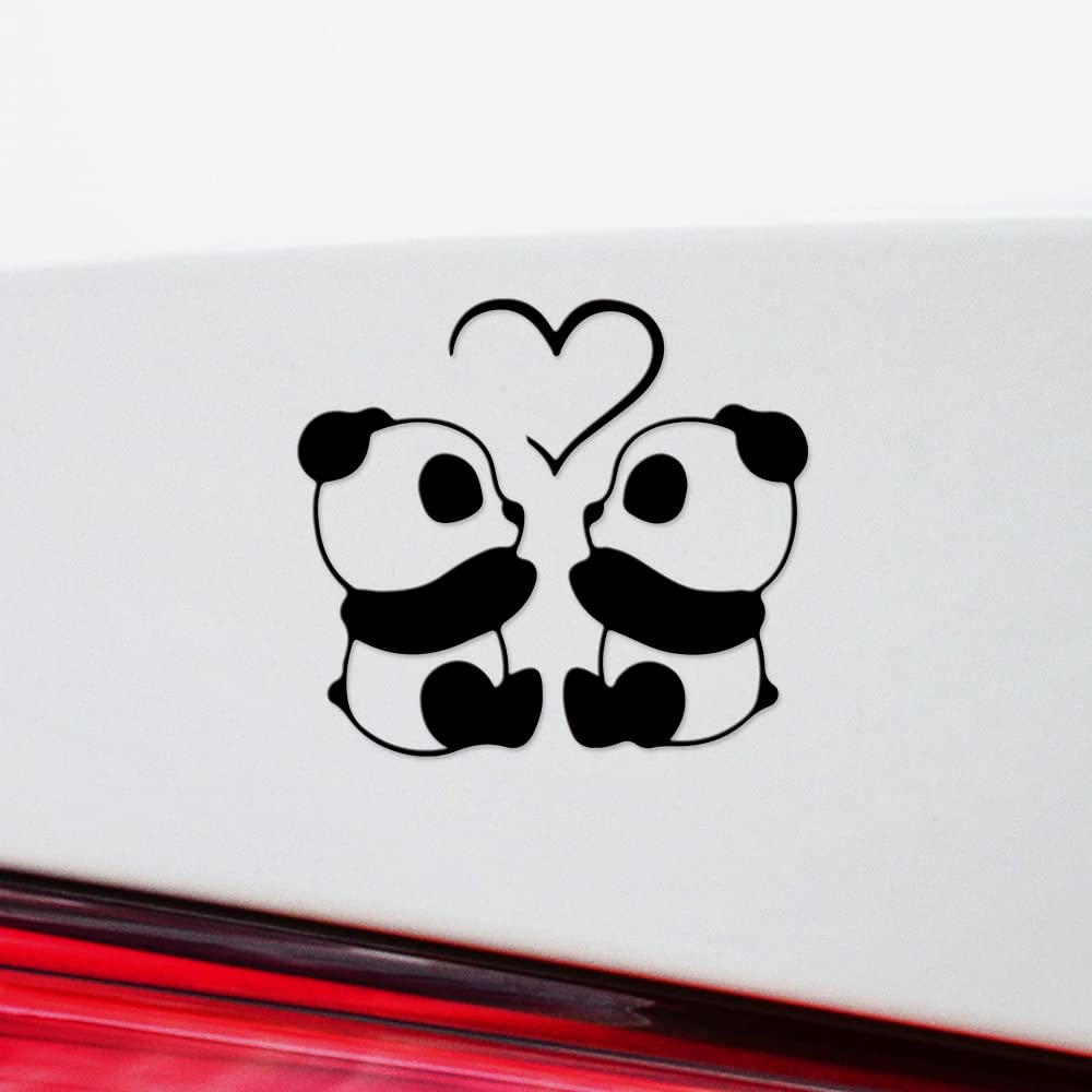 Amazon.com - Transparent Decal Stickers of Panda Love (Black