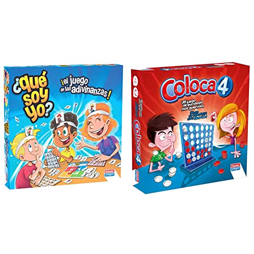 Falomir-¿Qué Soy yo Juego de Mesa, Multicolor, única (9506) + Coloca 4 Juego de Mesa, Multicolor (646469)