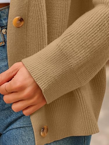 Image of LILLUSORY Womens Cardigan Sweaters 2026 Fall Oversized Lightweight Sweater | Long Sleeve Open Front, V Neck Button Down Clothing, Casual Work Clothes, Early Winter Fashion, Versatile Knit Outfits