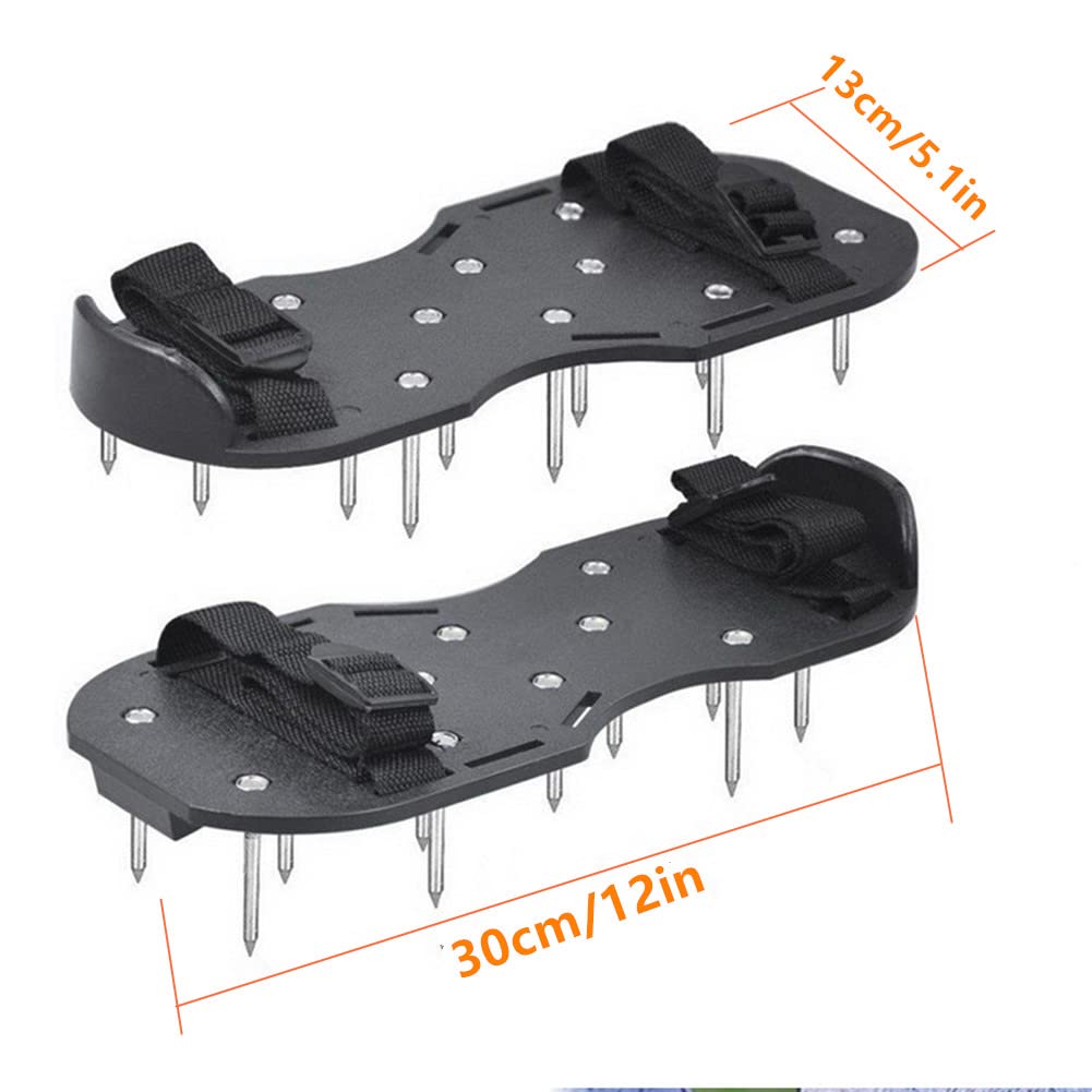 Lawn Shoes, Spike Shoes Lawn Tool Aeration Shoes for Epoxy Floor, Lawn Yard Patio Lawn Garden Yard (Black) — view 3