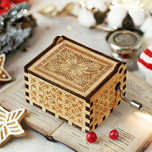 Image of Zesta Gorgeous Wife Musical Box Gift | Romantic Music Crank Mini Collectible for Girlfriend, Boyfriend, Husband, Wife | Unique Musical Gifts for Music Lovers | Vintage Wooden Box
