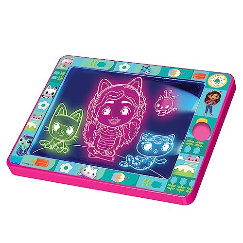 Cefa Toys - Pizarra Luminosa Mágica La Casa de Muñecas de Gabby, Pizarra con Tablero Luminoso Portátil, Incluye 8...