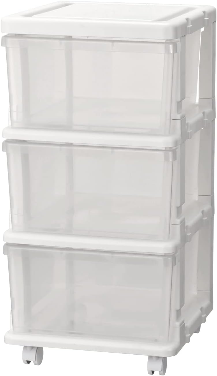 すっきり整理、透明感あふれる暮らし！JEJ SEEDSスリムチェスト3段で理想の収納空間を実現