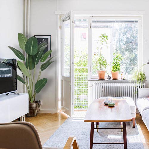 Aveyas 6Ft Artificial Bird Of Paradise Tree In Pot, Fake Plant Large Tropical Travellers Faux Banana Leaf Palm Silk Tree For Indoor Outdoor Office House Living Room Home Modern Decor(6 Feet,13 Trunks) #TOP5