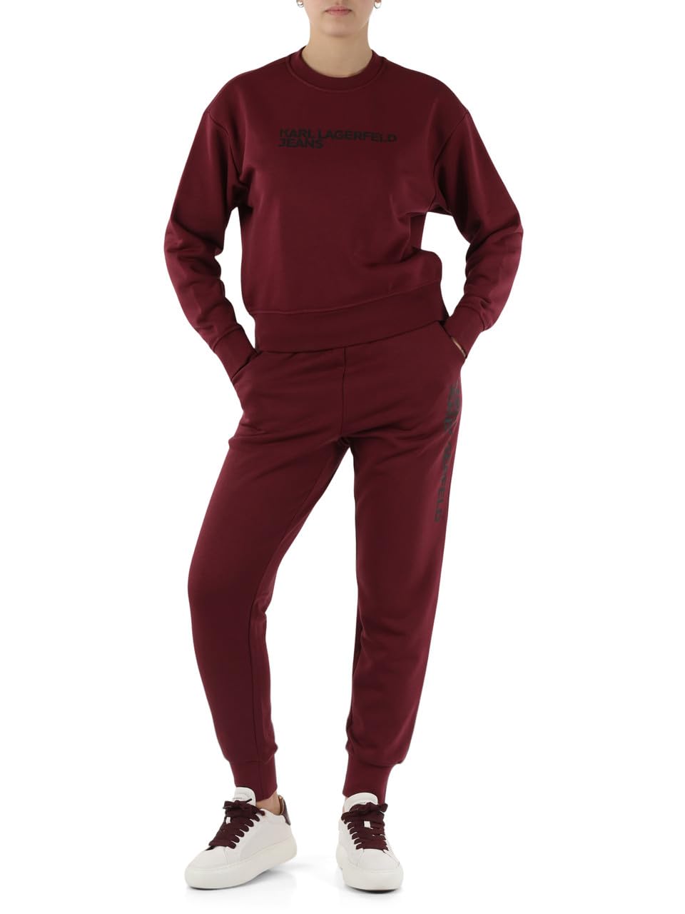 Karl Lagerfeld Jeans Donne Text Logo Slim Sweatpant
