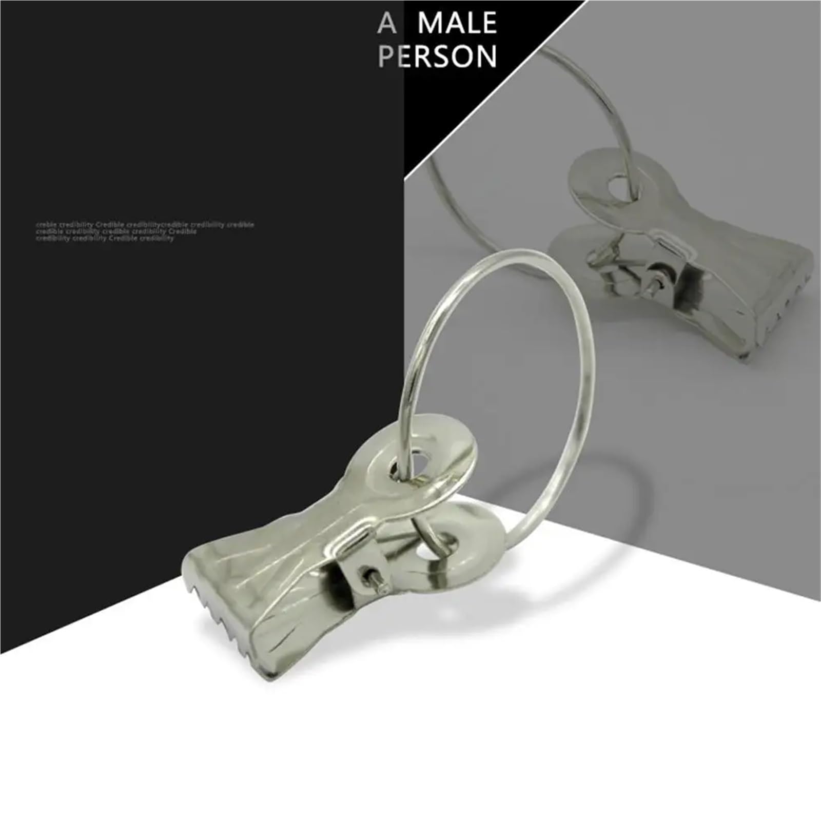 Vorhangringe, Vorhangringe mit Clips, 100 Stück, Edelstahl, robust, rostfrei, Gardinenaufhänger for Schlafzimmer, Badezimmer, Dekor