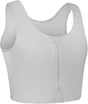 XUJI Women Transgender Tomboy FTM Zip Up Breathable Half Chest Binder