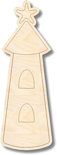 Unfinished Wood Etched Castle Tower Shape | Paint by Line Crafts | up to 30" DIY 5" / 1/4"