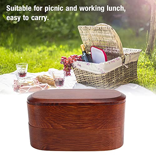Lunchbox, Lunch-/Snackbox Houten Gezonde Milieuvriendelijke Voedselcontainer voor School Kantoor Picknick Reizen… - Image 6