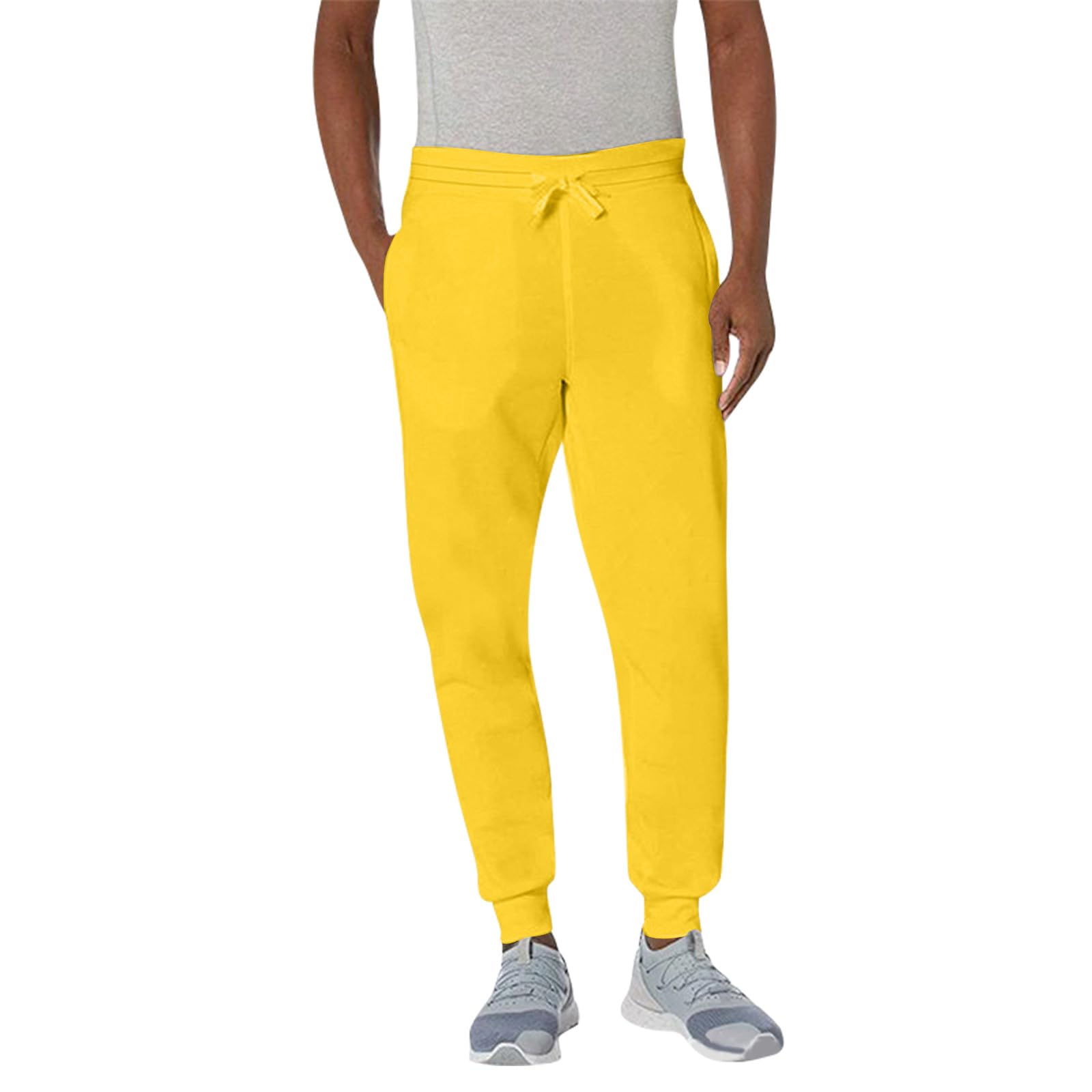 Mens Jogger Sweatpants Athletic Running Workout Joggers Elastic Waist Drawstring Lounge Pants with Pockets