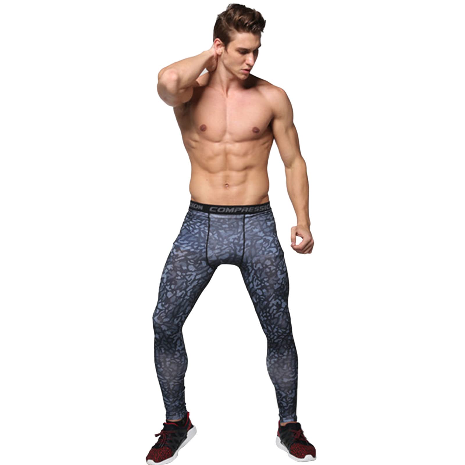 Mens Base Layer Leggings Thermal Underwear For Men Fitness Camo