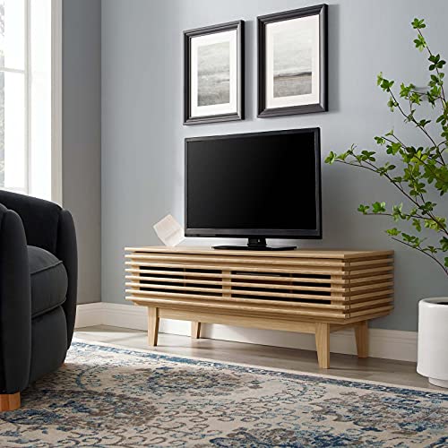 Modway Render Mid-Century Modern Low Profile 46 Inch Tv Stand In Oak, 46" #TOP19