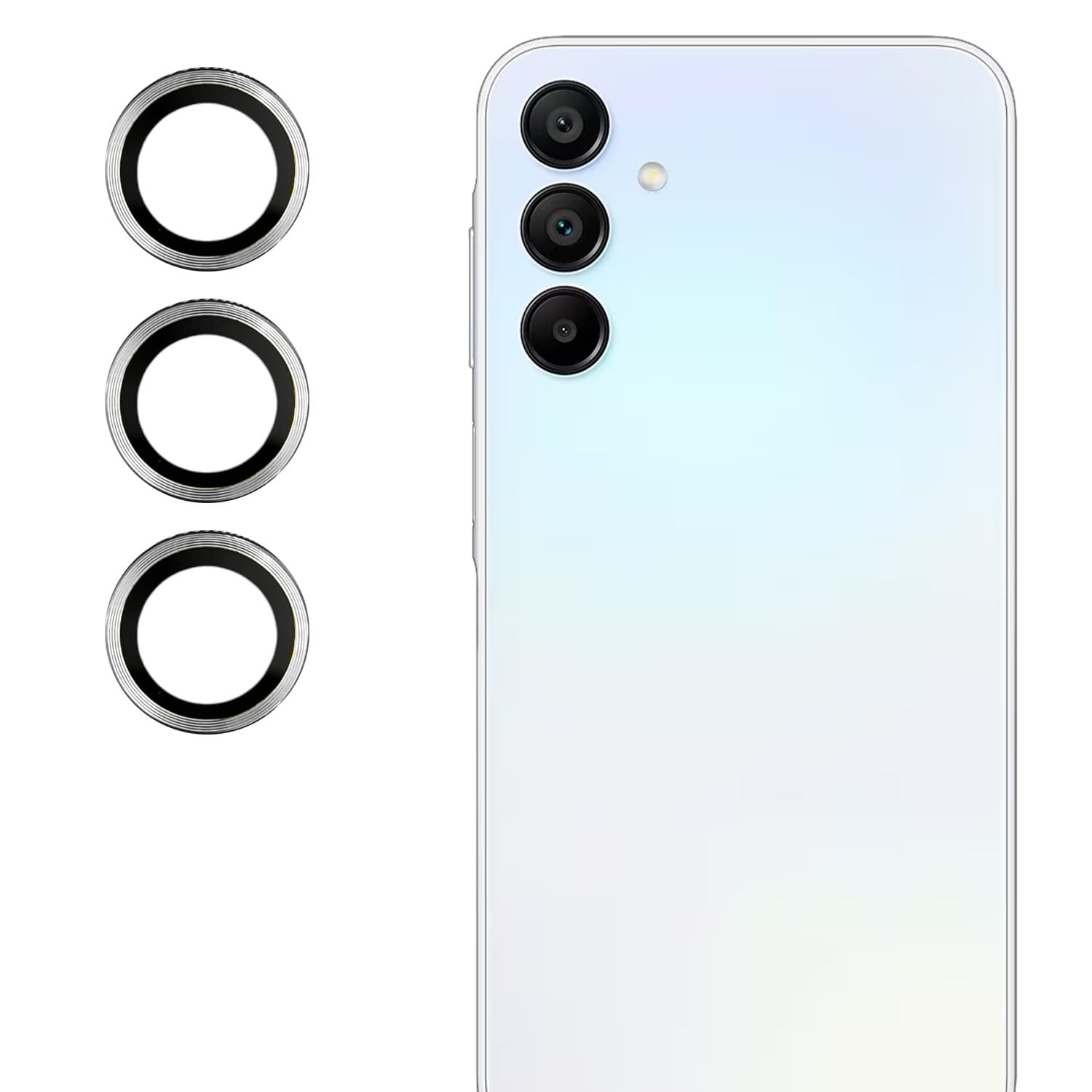Oncraves Camera Lens Protector for Samsung Galaxy A15 5G | 9H Hardness, Full Coverage Camera Metal Ring Ultra-Thin/Clear - Silver (B0CR7SCQWC) Amazon Price History, Amazon Price Tracker