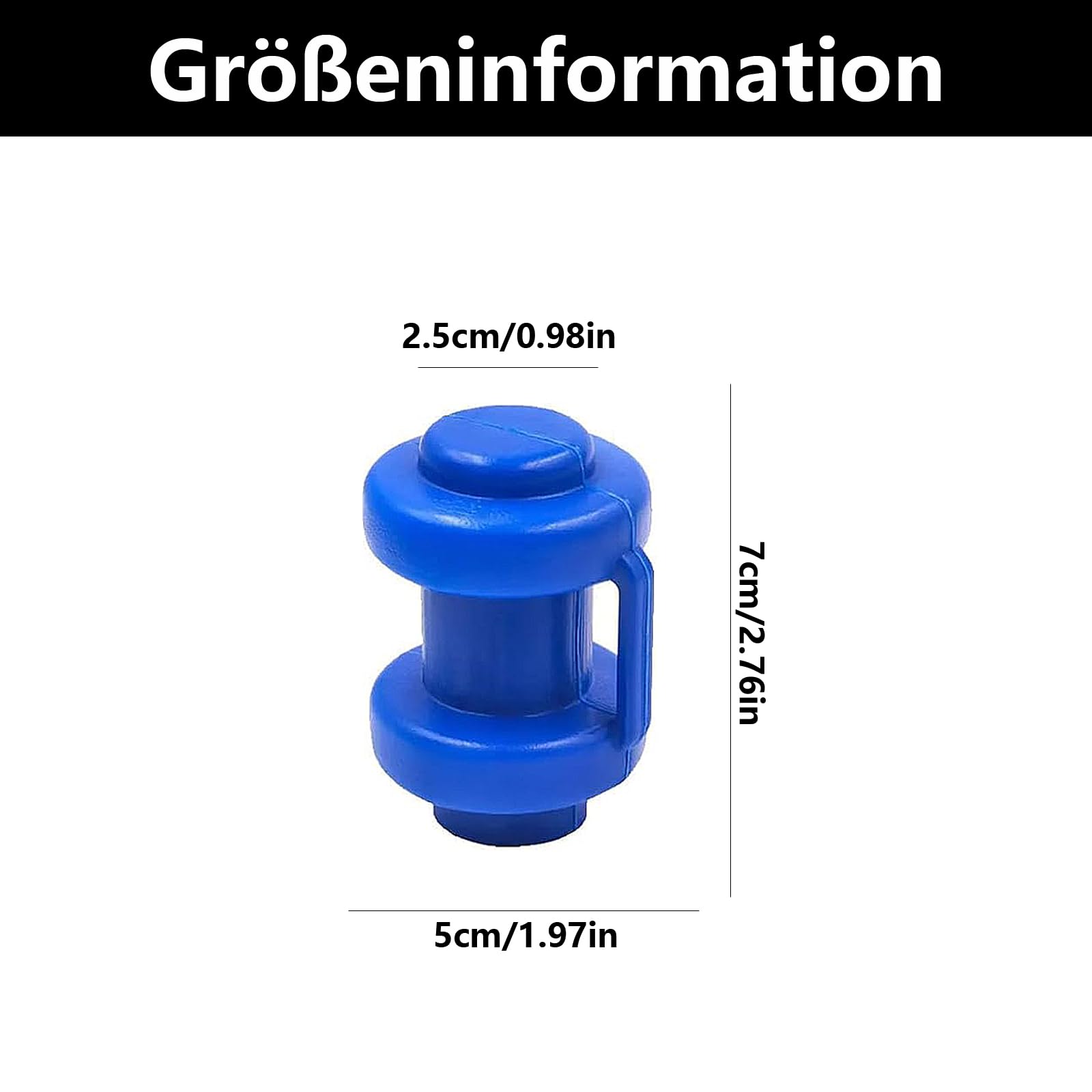 8 Stück Trampolin Zubehör, Trampolin Endkappen, Abschlusskappen für Netzstangen, für Die Netzstangen des Trampolins(Blau ø 25 Mm)