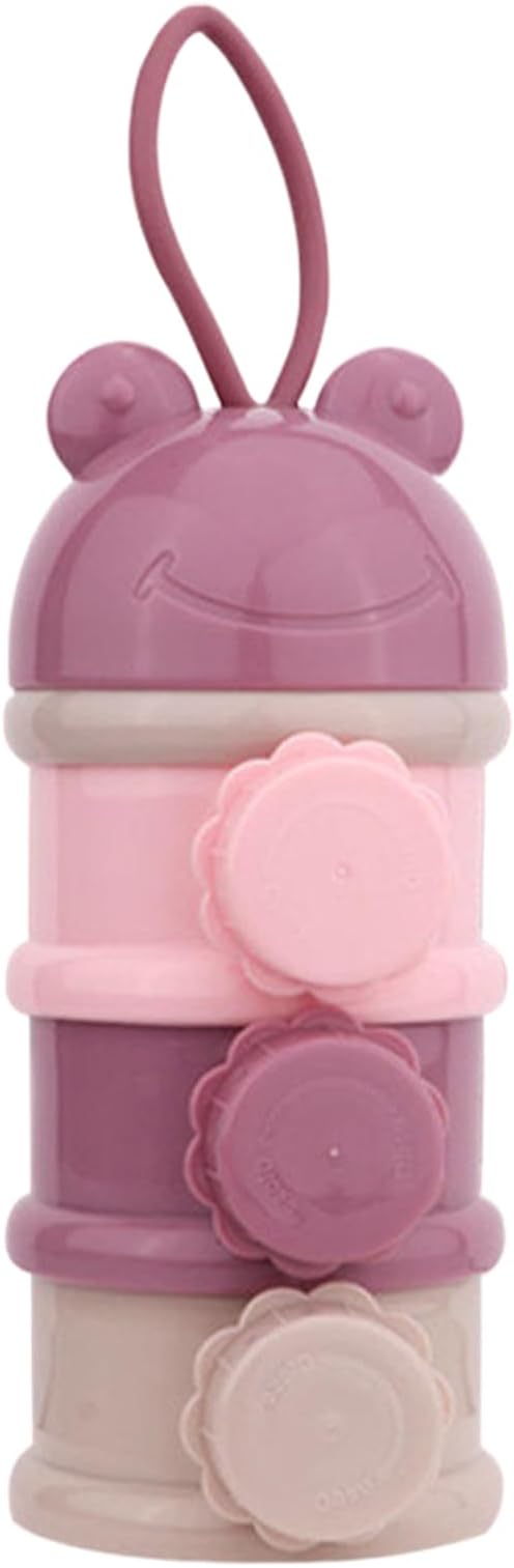 B-aby Formula Box, 3-Layer Compartment Design, 18.3x7.4cm, 3 Layer Formula Dispenser, Portable Milk Powder Storage, Non-Spill Secure Lid With Carry Handle, For Travel, Outing, Daily Báby Feeding Needs