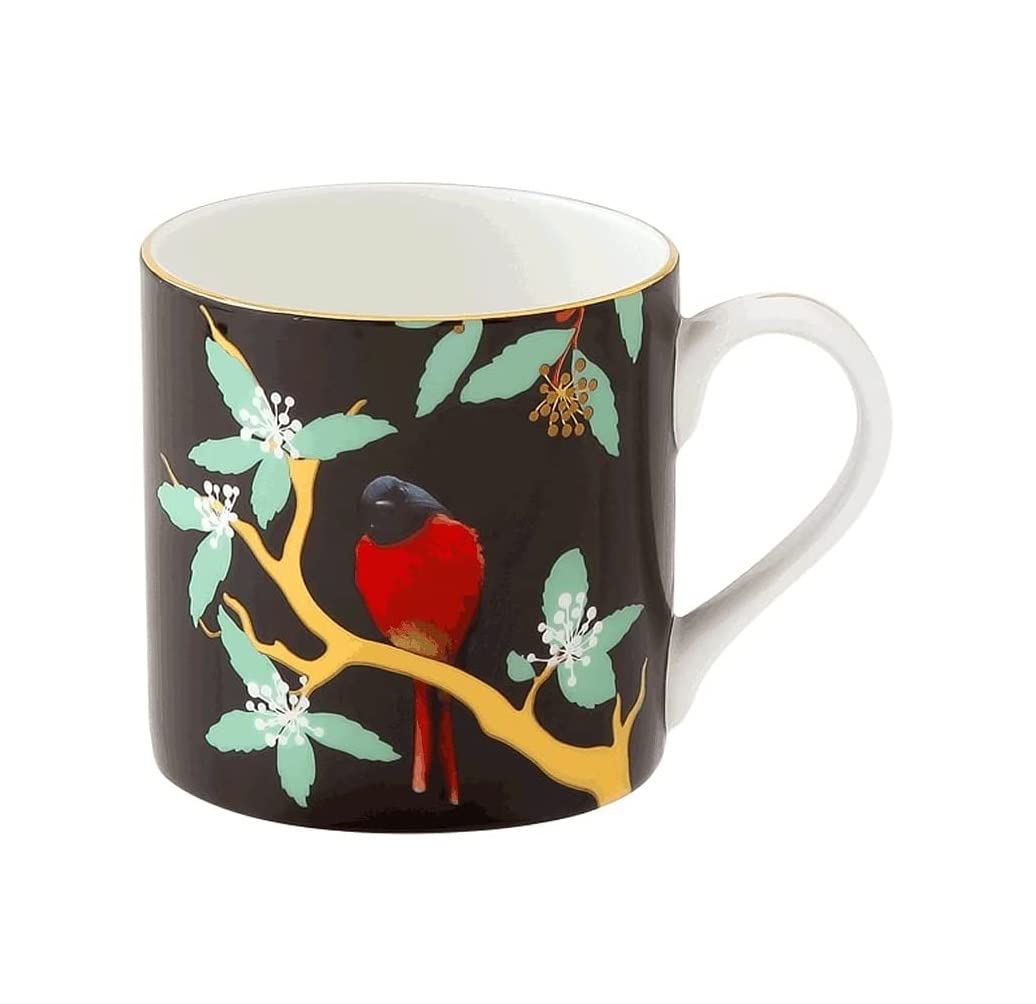Tazza Cappuccino, Tazza da caffè Dipinta A Mano in Bone China, Tazza da caffè Creativa in Stile Cinese da 250 Ml, Tazza Multifunzionale con Disegno in Oro Moka(G)